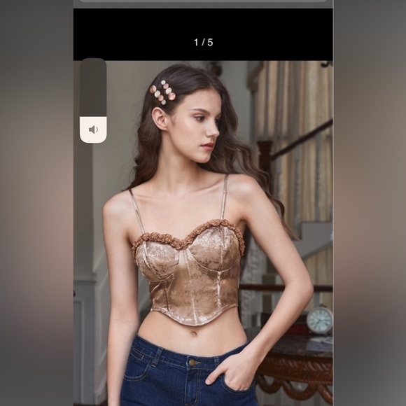 jacquard frill lace trim top💕 - Picture 2 of 6